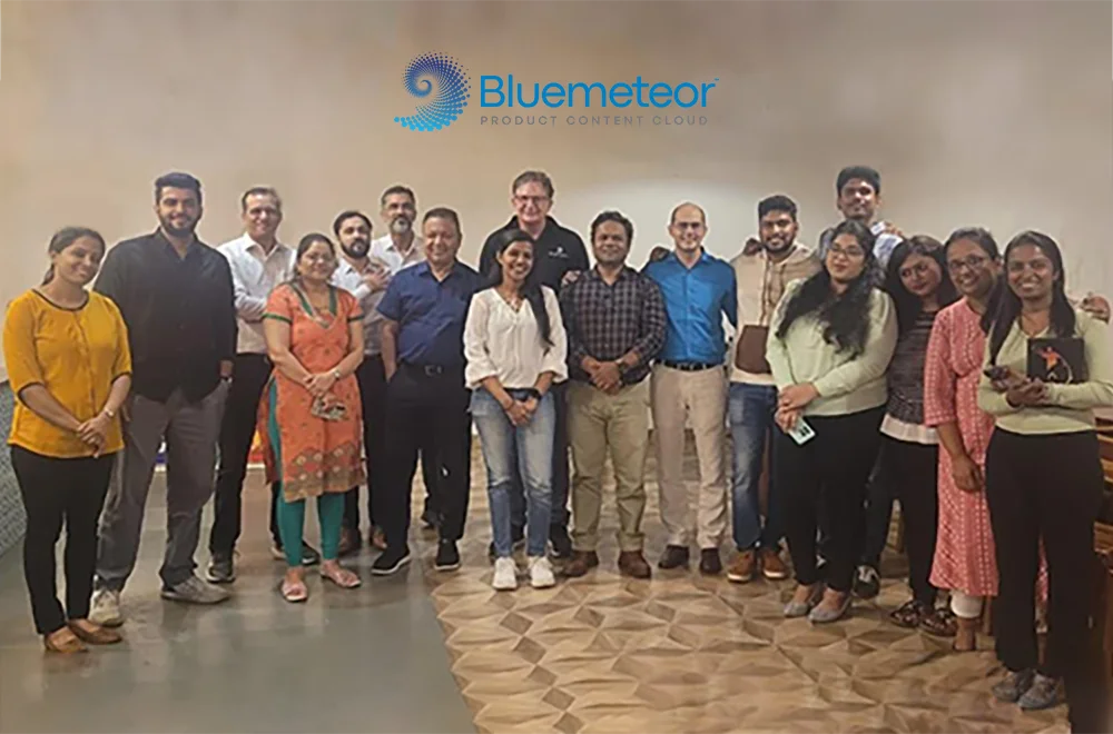 The Bluemeteor team gathered together for a group portrait